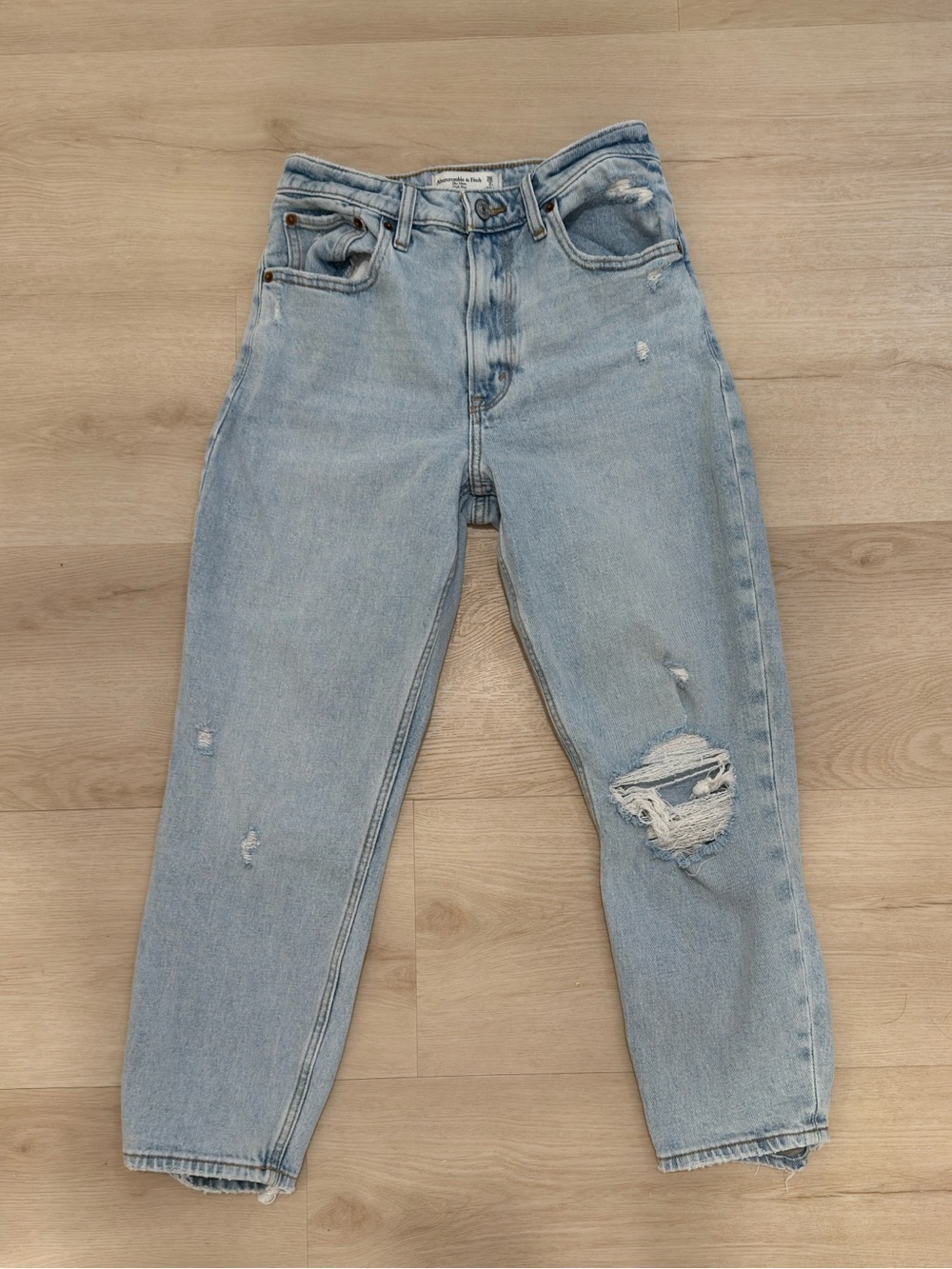 Classic Light Wash Distressed Women's Jeans
